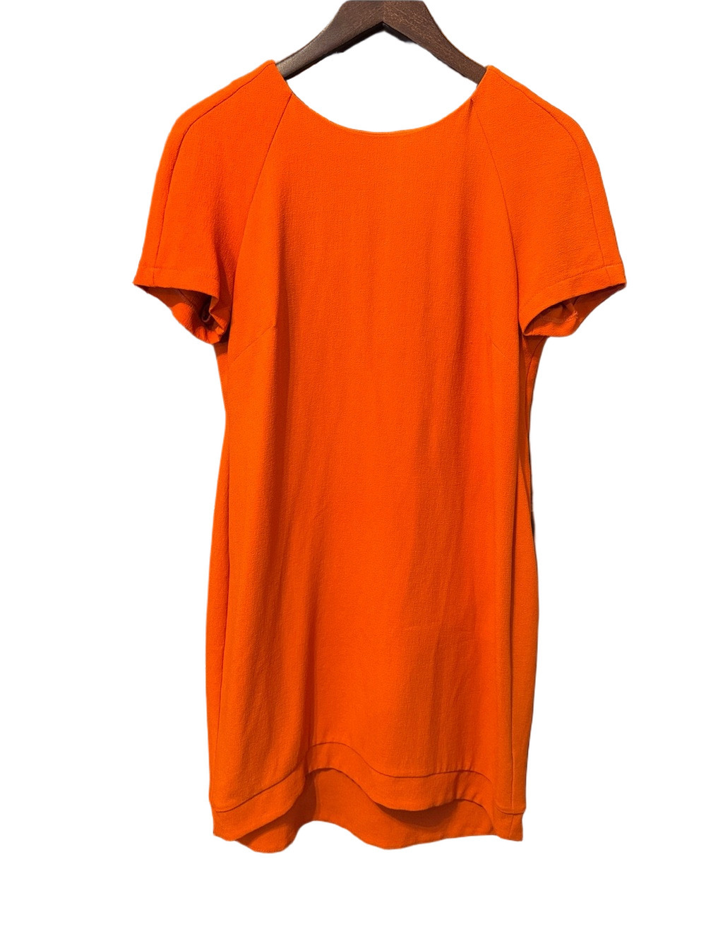 Topshop Bright Orange High-Low Shift Dress Size 8 - Picture 2 of 3
